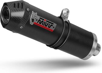 MIVV / ミヴ -SPORT OVAL- スリップオン カーボン製（カーボンエンドキャップ付） for KAWASAKI Z 750 (07-) | K.018.LEC