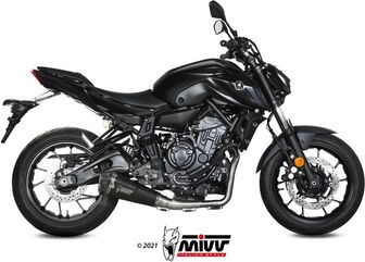 MIVV / ミヴマフラー SPORT Full sys. 2x1 Muffler DELTA RACE STEEL BLACK WITH CATALYZER CONVERTING KIT For YAM | Y.044.LDRB