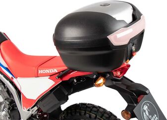 Hepco & Becker トップケース - セット ジャーニー トップケース 40 ブラック/シルバー キャリア付き Honda CRF 300 L (2021-) | 6509534 01 01-089 si