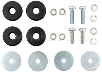 Kedo Mounting Kit for OEM XT500 Chain Guard Item 10149RP, 20 Pieces, Complete (Rubbers, Bushings, Screws, Washers) | 29434