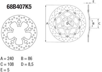 BREMBO / ブレンボ ORO (オーロ) ブレーキディスク ラウンドフィックス | 68B407K5