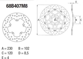 BREMBO / ブレンボ ORO (オーロ) ブレーキディスク ラウンドフィックス | 68B407M8