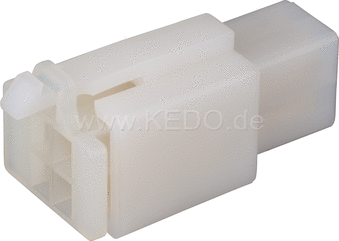 Kedo 4-Pin Connector Housing with snap-in nose incl 2x4 Connector Type 110 (Alternative see Item 28526) | 41525-4