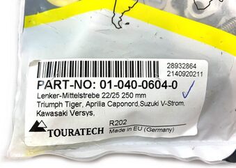 TOURATECH / ツラーテック ハンドルクロスバー 【250mm】22-28mm径バー用 | 01-040-0604-0