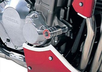 Powerbronze / パワーブロンズ バジェットクラッシュポストセット (クラッシュバー), ブラック HONDA CB1300, 03-11 | 513-H113-003