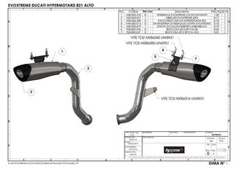 HP Corse / エイチピーコルセ  Evoxtreme 310mm Satin Exhaust | DUEVO3108HS-AB