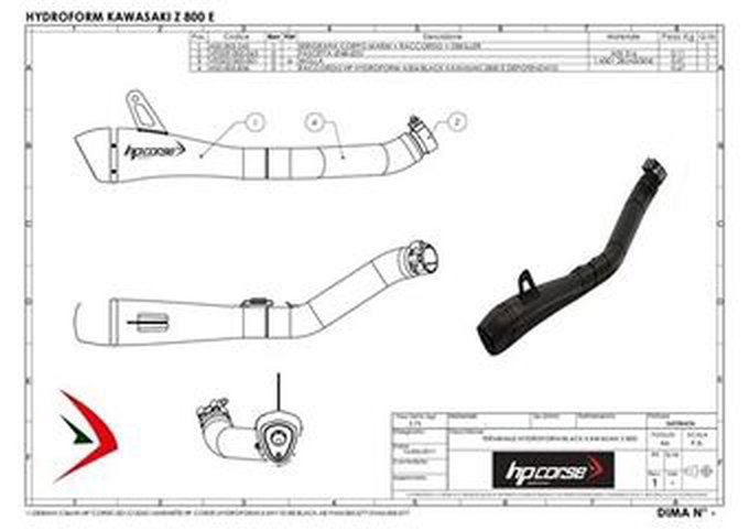 HP Corse / エイチピーコルセ  Hydroform Black Exhaust | KAHY1018BLACK-AB