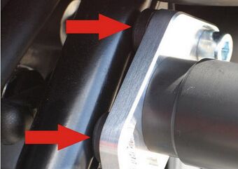 GSGモトテクニック クラッシュパッドセット ホールディングプレート アルミ for 990 Super Duke / R (2005 -) | 105440-KM1-DS