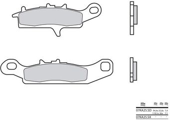 BREMBO / ブレンボ ブレーキパッド 07KA25SX シンタード・メタル | 07KA25SX