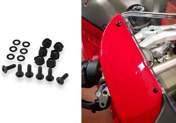 CNC Racing / シーエヌシーレーシング Screen bolt kit 6 pcs - Ducati, ブラック | KV435B