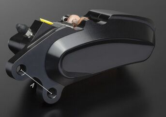 ABM / エービーエム Brake calliper isaac4 6-piston - LEFT HAND SIDE - bracket 87.5 mm HD, without brake pad, カラー: ブラック | 100292-F15