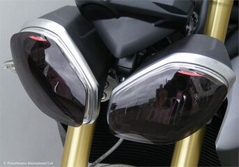 Powerbronze / パワーブロンズ ヘッドライトプロテクター ダークグリーン TRIUMPH ストリートトリプル, 12-16 ,ストリートトリプル R, 12-16 ,SPEED TRIPLE 1050, 10-15 ,SPEED TRIPLE 1050 R, 12-15 | 440-T513-012