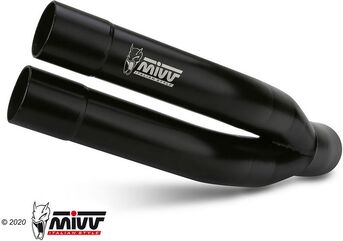MIVV / ミヴ SPORT DOUBLE GUN SLIP-ON Muffler BLACK STAINLESS STEEL for SUZUKI GSR 750 2011 - 2016 NOT approved | S.037.SDGB
