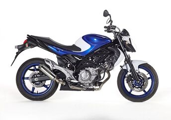 BOS （ボス） エキゾースト Midget ステンレス ポリッシュド - スリップオン SUZUKI SFV 650 Gladius (2009-) （EU圏公道走行認可eマーク付）