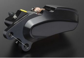 ABM / エービーエム Brake calliper isaac4 6-piston - LEFT HAND SIDE - bracket 40 mm, without brake pad, カラー: クロームメッキ | 100291-F13