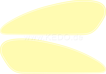 Kedo Fuel Tank Decal, Cream (Replica) | 29561