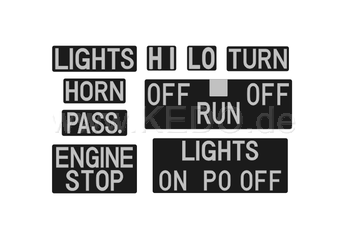 Kedo Handlebar Switch Labeling Kit, suitable for LH and RH OEM switch housing, abrasion-resistant with protective foil | 41760