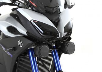 Powerbronze / パワーブロンズ ヘッドライトプロテクター アンバー for SW MOTECH HAWK LED FOG LIGHT COVERS (70 MM) | 440-U559-007