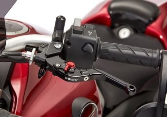 Protech / プロテック brake lever Sport distance and length adjustable I foldable, Black/Red | 65801027