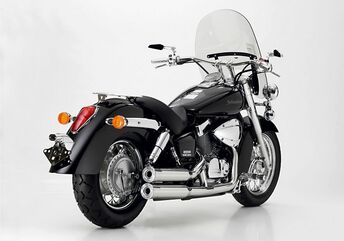 Falcon / ファルコン Double Groove チョッパースタイル　フルエキゾーストシステム (2-2) HONDA VT750 Shadow (2004-2007) | 65250300
