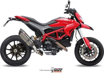 MIVV / ミヴ- SPORT スリップオン ステンレス （カーボンエンドキャップ付）s for DUCATI HYPERMOTARD 821 (13-) | D.029.L7