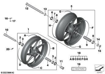 BMW Rim Carbon Rear - 6.0X17 (Tape) - BMW-Motorrad | 36317914795