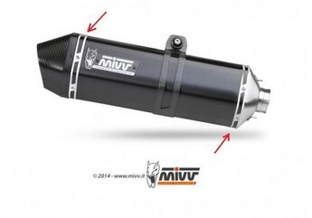 MIVV / ミヴSPEED EDGE スリップ オン ブラックステンレススチール for BMW R 1200 GS (2008 - 2009) | B.004.LRB