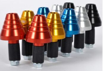 RDMOTO （アールディーモト） ハンドルバーエンドrubber 17,5mm ゴールド | HCP175G