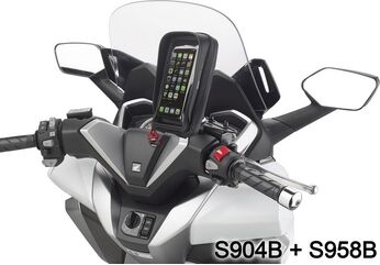 GIVI / ジビ Smart phone / GPS ジビ S958B ハンドルバーマウンティングホルダー- サイズ 97x189mm- window