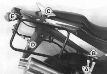 ヘプコ＆ベッカー サイドキャリア パーマネントマウント ブラック Honda CBR 600 F 1999-2010 | 650908 00 01