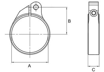 OHLINS / オーリンズ アクセサリー ステアリングダンパー クランプ 53,5 mm フォークレッグ | 02235-15