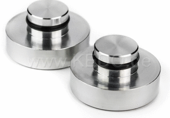 Kedo Aluminum Fork plug covers, chrome plated, 1 pair, high minimalistic design, vibration-damped mounting | KTH-10213