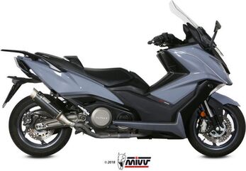 MIVV / ミヴ SPORT GPpro SLIP-ON Muffler BLACK STAINLESS STEEL for KYMCO AK550 2017 ECE approved if optionally catalysed (Euro4) Catalyzer is included | O.008.LXBP