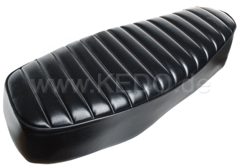 Kedo SR500 Seat, Complete, Black, OEM Replica (NEW:. Now incl rear seat base rubber, item 27153) | 10127RP