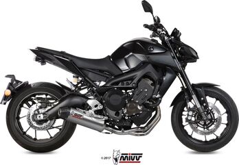 MIVV / ミヴ- SPORT フルエキゾーストシステム 3-1 チタン製（カーボンエンドキャップ付） for YAMAHA MT-09 (13-) | Y.042.L4C