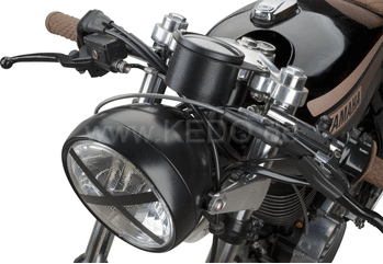 Kedo Speedometer Bracket 'mezzo Mille', aluminum black anodised (suitable for all Velona 80mm instruments, E.G. item 40858 or 40911) | 30538
