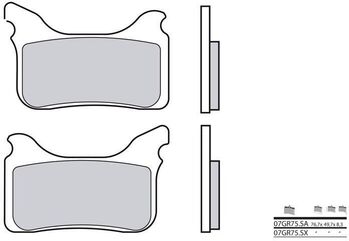 BREMBO / ブレンボ ブレーキパッド 07GR75SX シンタード・メタル | 07GR75SX