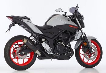 SHARK / シャークマフラー SRC 4 slip on exhaust (2-1) super short, Black, Round | 845076