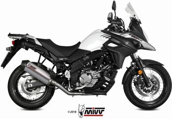 MIVV / ミヴマフラー SPORT SLIP-ON Muffler OVAL TITAN carbon cap WITH CATALYZER CONVERTING KIT For SUZUKI DL | S.049.LNC