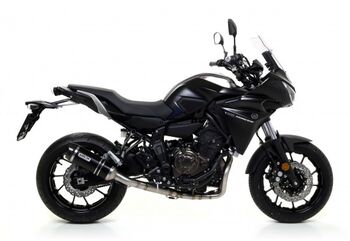 ARROW / アロー YAMAHA MT-07 '14-16/TRACER 700 '16 eマーク アルミニウムサンダー サイレンサー カーボンエンドキャップ付 アローコレクター用 | 71817AK