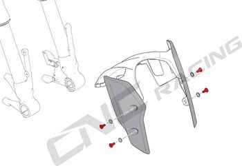 CNC Racing / シーエヌシーレーシング Front mudguard screw kit Ducati Hypermotard 950 | KV446