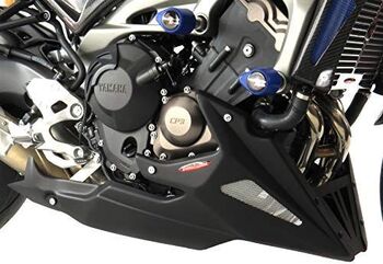 Powerbronze / パワーブロンズ ベリーパン マットブラック-シルバーメッシュ YAMAHA MT-09,FZ-09, 13-16,XSR900 16-19 (Yamaha エンジンプロテクターと併用可能) | 320-Y115-670