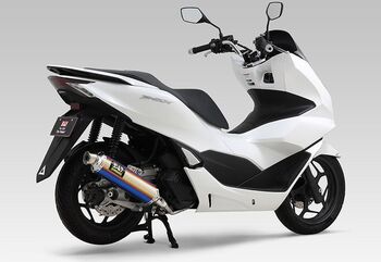 Yoshimura JMCA Full Exhaust System GP-MAGNUM105 PCX 21, Titanium Blue cover | 110A-45C-5U82B