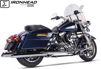 IXIL / イクシル Slip On Exhaust (Right Muffler) - Ironhead Round Chrome | HD 1016 SC