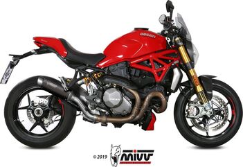 MIVV / ミヴ SPORT GPpro SLIP-ON Muffler BLACK STAINLESS STEEL for DUCATI MONSTER 1200 2017 ECE approved (Euro4) Catalyzer is included | D.041.LXBP