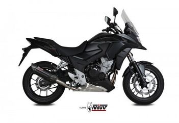 MIVV / ミヴSUONO スリップ オン ブラックステンレススチール for HONDA CB 500 X (2016) | H.061.L9