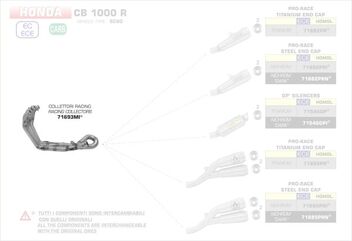 ARROW / アロー HONDA CB 1000R ステンレス RACING コレクター キャタライザー無し オリジナル / Arrowコレクター用 | 71693MI