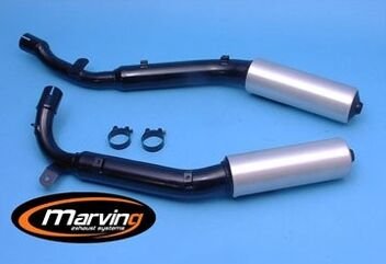 Marving / マービング デュアルマフラー Edr ブラック + アルミニウム Honda XLV 750 R | EDR/25/NC