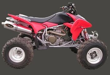 Marving マービングマフラー Single Big Oval Quad Atv Line アルミ （クワッド・4輪バイク）TRX 450 2004> HONDA Quad - EU/AL/H7 | EU/AL/H72