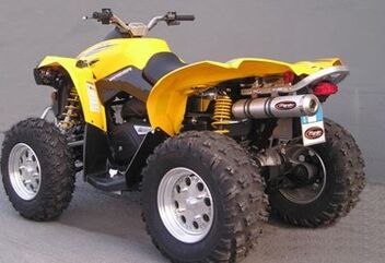 Marving マービングマフラー Single Small Oval Quad Atv Line アルミ （クワッド・4輪バイク）RENEGADE 800 2008> CAN AM Quad - | EU/ALO/B63